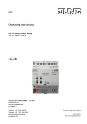 Jung 300041SDA2R Operating Instructions Manual