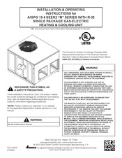 Amana A/GPGM34208031 Installation & Operating Instructions Manual