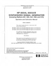 HP 8664A Operation And Calibration Manual