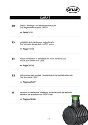 Graf CARAT 3750 L Installation And Maintenance Instructions Manual