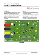 Texas Instruments THS3470EVM User Manual