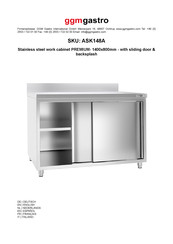 Ggm Gastro PREMIUM ASK148A Quick Start Manual