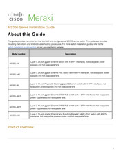 Cisco MERAKI MS350-24P Installation Manual