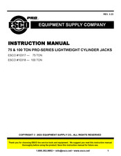 Esco Pro Series Instruction Manual