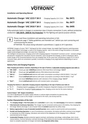 Votronic VAC 2416 F 3A II Installation And Operating Manual