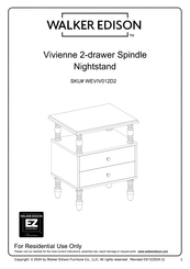 Walker Edison Vivienne WEVIV012D2 Manual