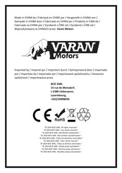 Varan Motors PA500M Original Operating Instructions