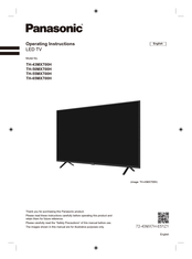 Panasonic TH-43MX700H Operating Instructions Manual