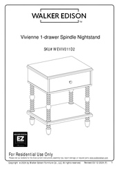 Walker Edison Vivienne WEVIV011D2NA1 Manual