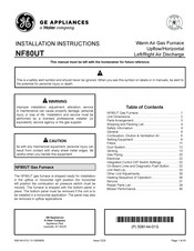 Haier GE NF80UT Installation Instructions Manual