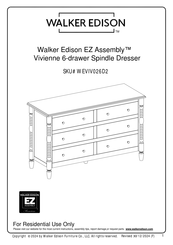 Walker Edison EZ Assembly Vivienne WEVIV026D2 Manual