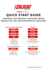 Halma ALICAT PB Series Quick Start Manual