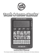LeapFrog Touch & Learn eReader Instruction Manual