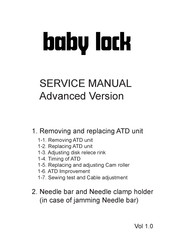 Baby Lock Advanced BLE8W Service Manual