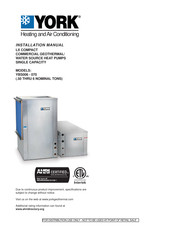 York LX COMPACT YBS042 Installation Manual