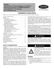 Carrier Performance 26TPA8 Installation Instructions Manual