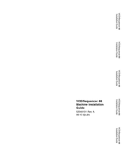 Universal VCD/Sequencer 88 Installation Manual