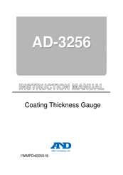 A&D AD-3256 Instruction Manual