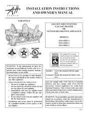 American Hearth SARATOGA ALS-18SG-1 Installation Instructions And Owner's Manual