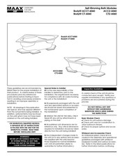 MAAX Bodyfit CT-6060 Manuallines For Unit Installation
