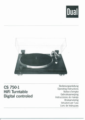 Dual CS 750-1 Operating Instructions Manual