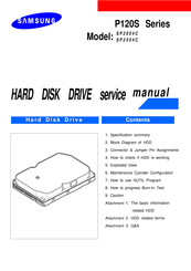 Samsung SpinPoint P120S Series Service Manual