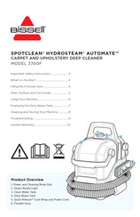 Bissell SPOTCLEAN HYDROSTEAM AUTOMATE 3700F Manual