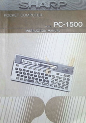 Sharp PC-1500 Instruction Manual