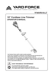 Yard force YF40VRX15-LT Operator's Manual