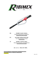 Ribimex Ribitech PRKG110P User And Maintenance Manual