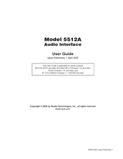 Studio Technologies M5512A-01 User Manual