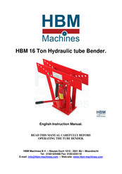HBM Machines HBM 16 Tonnen Instruction Manual