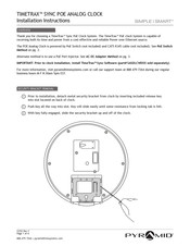 Pyramid TIMETRAX SYNC POE Installation Instructions Manual