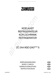 Zanussi ZC 244 AGO Instruction Book