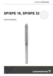 Grundfos SP 18 Service Instructions Manual