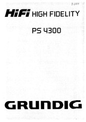 Grundig PS 4300 Manual