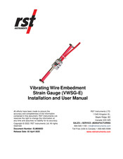 RST Instruments VWSG-E Installation And User Manual