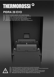 THERMOROSSI CREO IDRA 29 EVO Installation, Use And Maintenance Manual