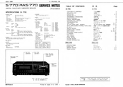 Roland RAS-770 Service Notes