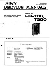 Aiwa HS-T06 Service Manual