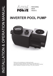 aquaforte IH30 Installation & Operation Manual