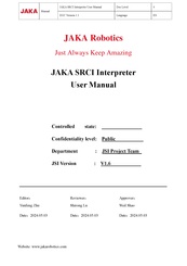 JAKA SRCI User Manual