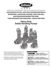 Ashland Pump 6ANC5000M4 Operation, Performance, Specifications And Parts Manual