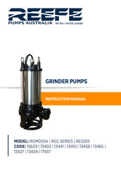 Reefe REG015 Instruction Manual