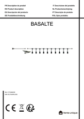 Vente Unique BASALTE 177248NOIR Product Description