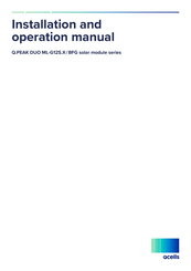Qcells Q.PEAK DUO ML-G12S/BFG Installation And Operation Manual