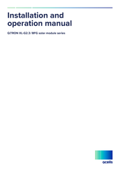 Qcells Q.TRON XL-G2.3 / BFG Series Installation And Operation Manual