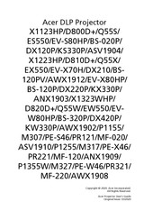 Acer Q55X Manual