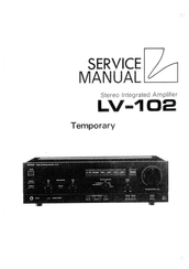Luxman LV-102 Service Manual