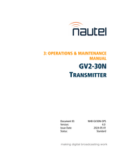 Nautel GV2-30N Operation & Maintenance Manual